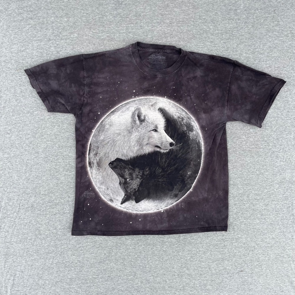 The Mountain Cry of the Mountain Wolf Moon T Shirt Y2K Tie Dye Graphic Tee XL
